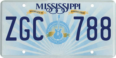 MS license plate ZGC788