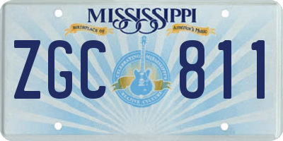 MS license plate ZGC811