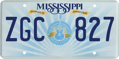 MS license plate ZGC827