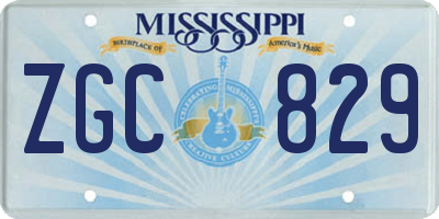 MS license plate ZGC829