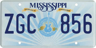MS license plate ZGC856