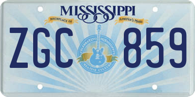 MS license plate ZGC859