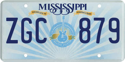 MS license plate ZGC879