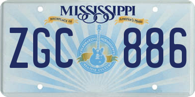 MS license plate ZGC886
