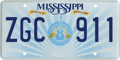MS license plate ZGC911