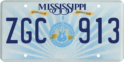 MS license plate ZGC913