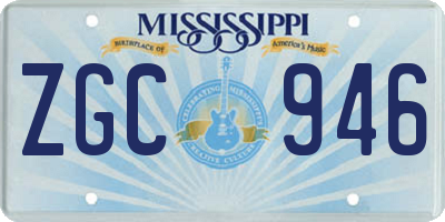 MS license plate ZGC946