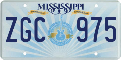 MS license plate ZGC975