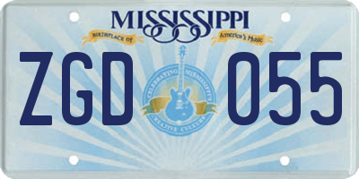 MS license plate ZGD055