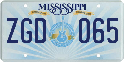 MS license plate ZGD065