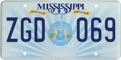 MS license plate ZGD069