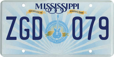 MS license plate ZGD079