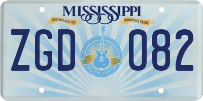 MS license plate ZGD082