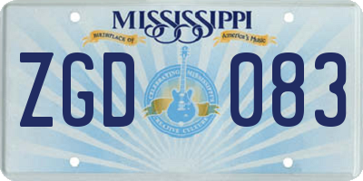 MS license plate ZGD083
