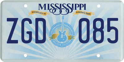 MS license plate ZGD085