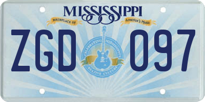 MS license plate ZGD097