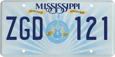MS license plate ZGD121