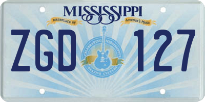 MS license plate ZGD127