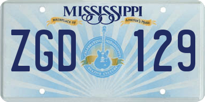 MS license plate ZGD129