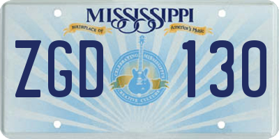 MS license plate ZGD130