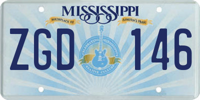 MS license plate ZGD146
