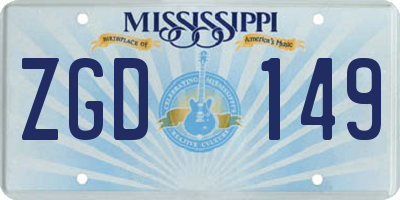 MS license plate ZGD149