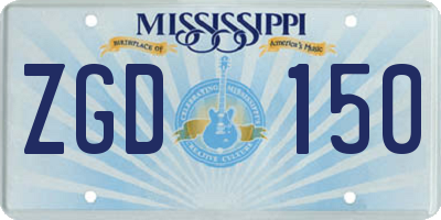 MS license plate ZGD150