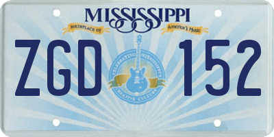MS license plate ZGD152