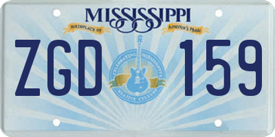 MS license plate ZGD159