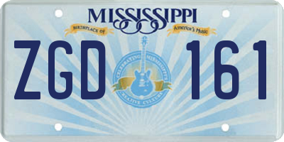 MS license plate ZGD161