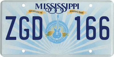 MS license plate ZGD166