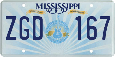MS license plate ZGD167
