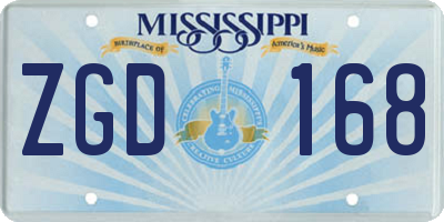 MS license plate ZGD168