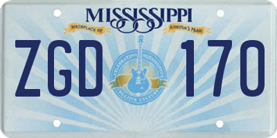 MS license plate ZGD170