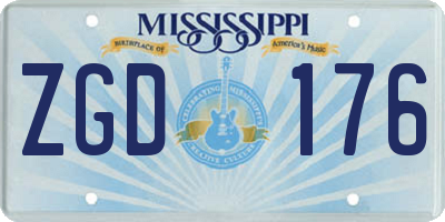 MS license plate ZGD176