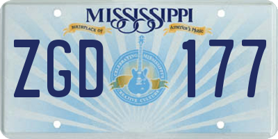 MS license plate ZGD177
