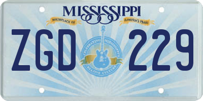 MS license plate ZGD229