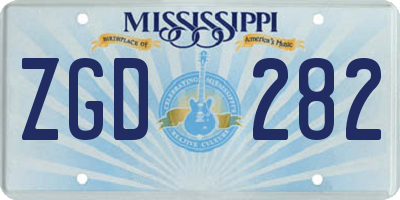 MS license plate ZGD282