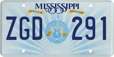 MS license plate ZGD291