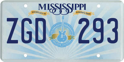 MS license plate ZGD293