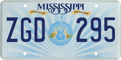 MS license plate ZGD295