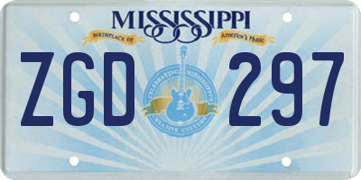 MS license plate ZGD297