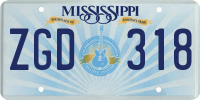 MS license plate ZGD318