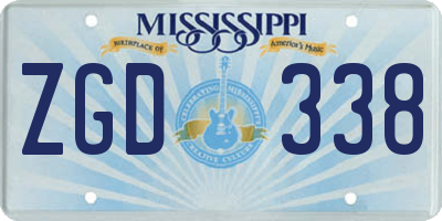 MS license plate ZGD338