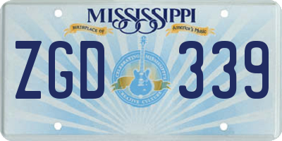 MS license plate ZGD339