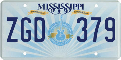 MS license plate ZGD379