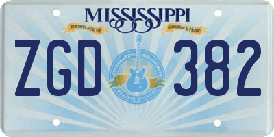 MS license plate ZGD382