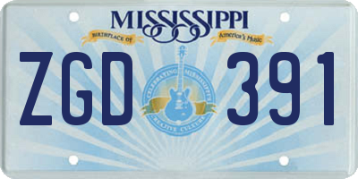MS license plate ZGD391