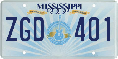 MS license plate ZGD401