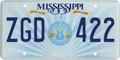 MS license plate ZGD422